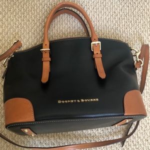 Dooney and Bourke Black and Tan satchel